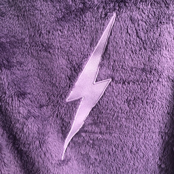 WILDFOX cozy warm plush lightening bolt patchwork sweatshirt NWT - Picture 3 of 6